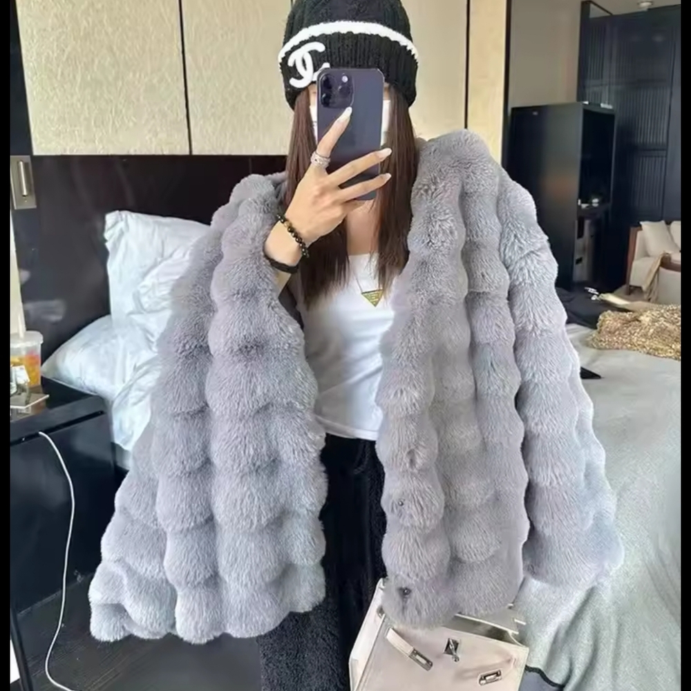 White Fur Coat for Women 2024 Autumn and Winter New Style - Picture 11 of 14